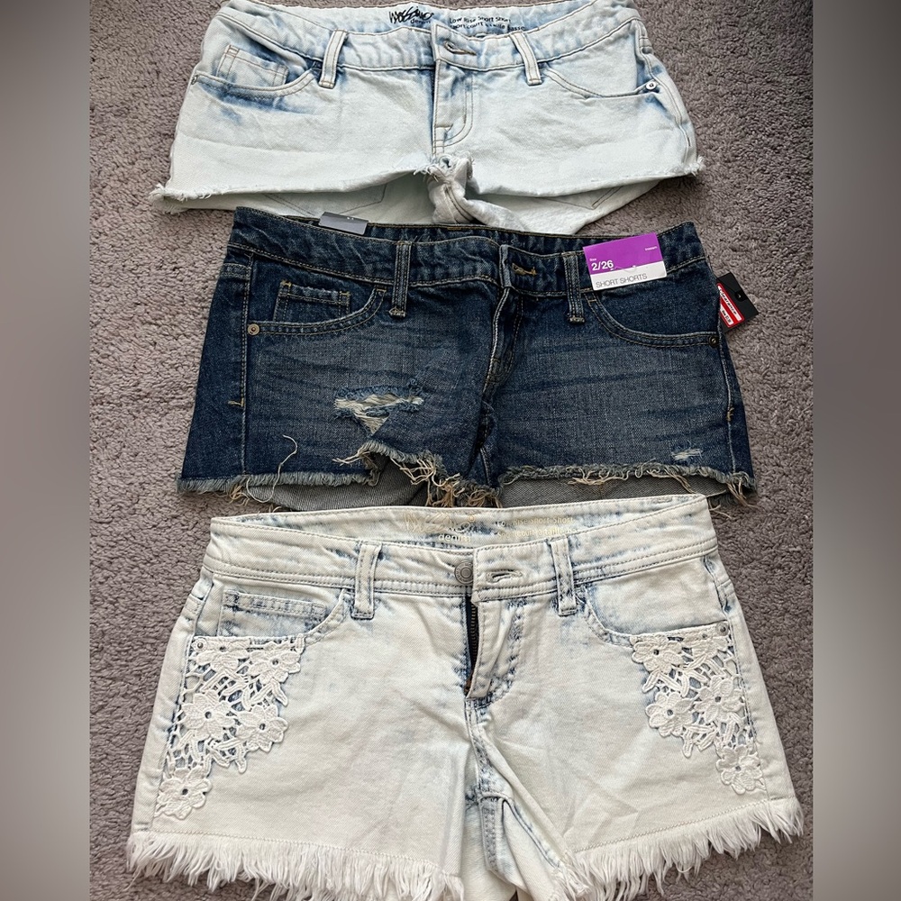 Mossimo Supply Co. Denim Shorts Trio - Light Blue & Dark Blue